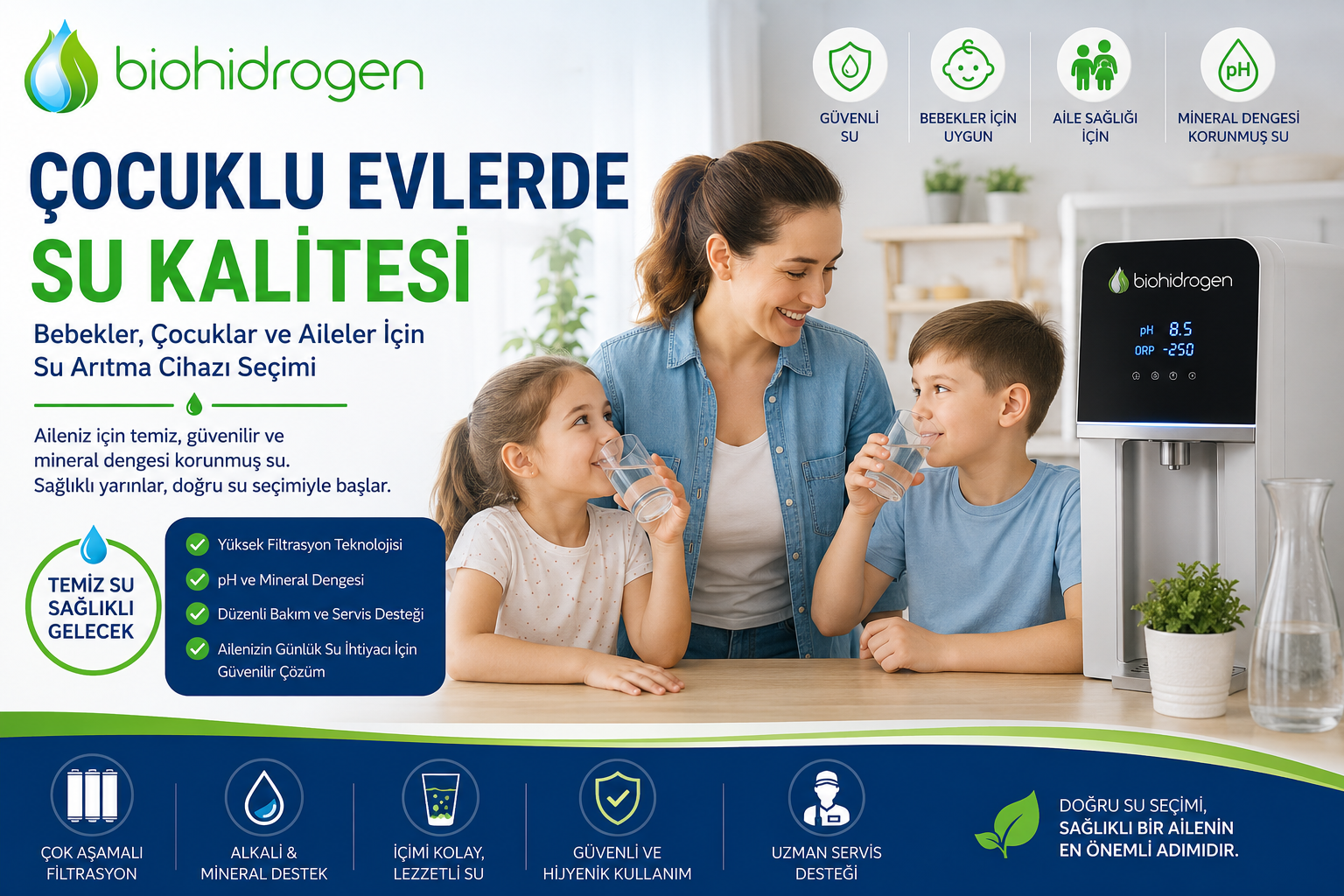 Çocuklu Evlerde Su Kalitesi: Bebekler, Çocuklar ve Aileler İçin Su Arıtma Cihazı Seçimi